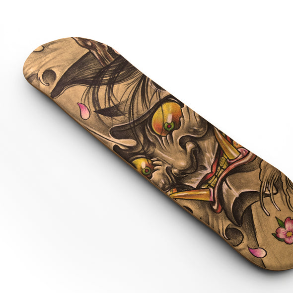 Hannya - Natural Wood Skateboard