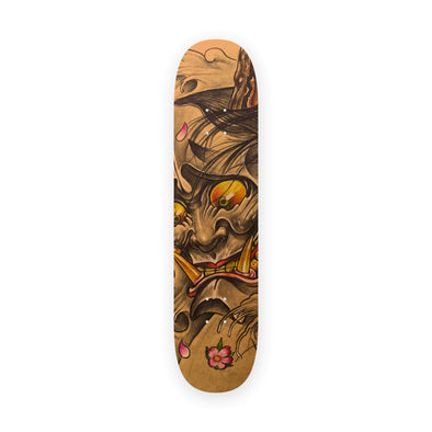Hannya - Natural Wood Skateboard